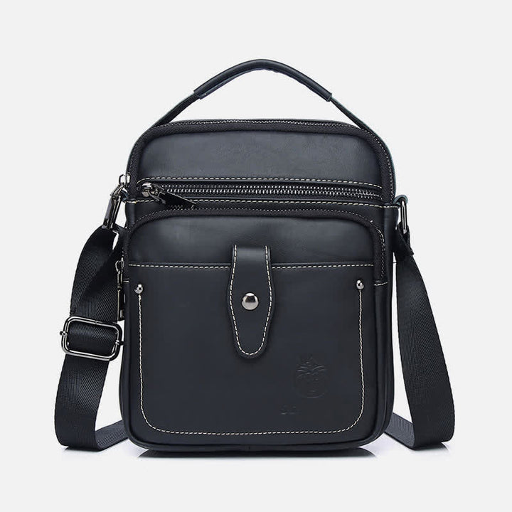 Kleine Umhängetasche aus Leder für Herren, Retro-Arbeits- und Business-Schulterhandtasche