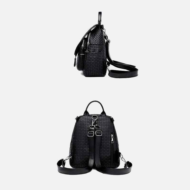 Multifunktionaler Reiserucksack für Damen mit Clamshell-Schnalle und weichem Leder
