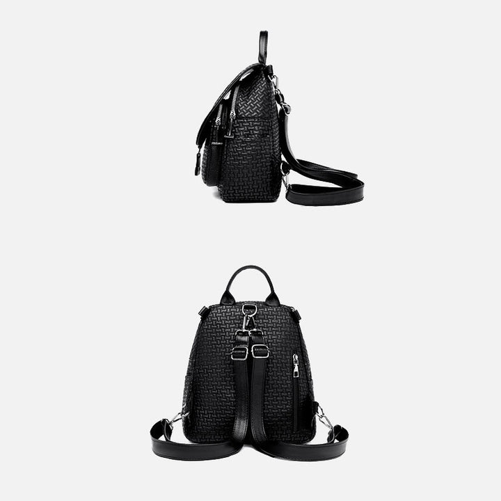 Multifunktionaler Reiserucksack für Damen mit Clamshell-Schnalle und weichem Leder