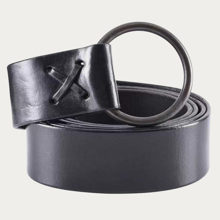 Mittelalterlicher Säbelgürtel, Wikingerritter, keltischer Ring, Lederholster