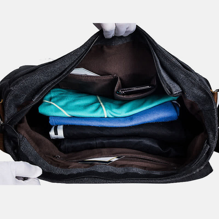 Herren Canvas Messenger Bag Retro Schulter Crossbody Rucksack Geldbörse