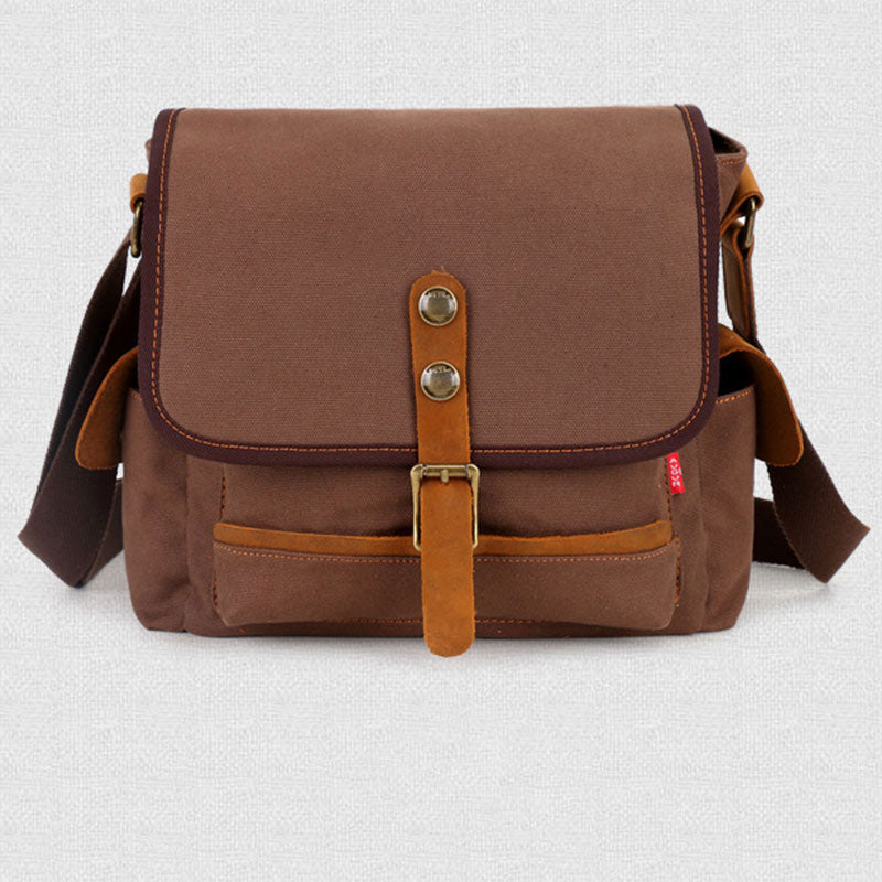 Vintage Messenger Bag aus Canvas mit großem Fassungsvermögen 