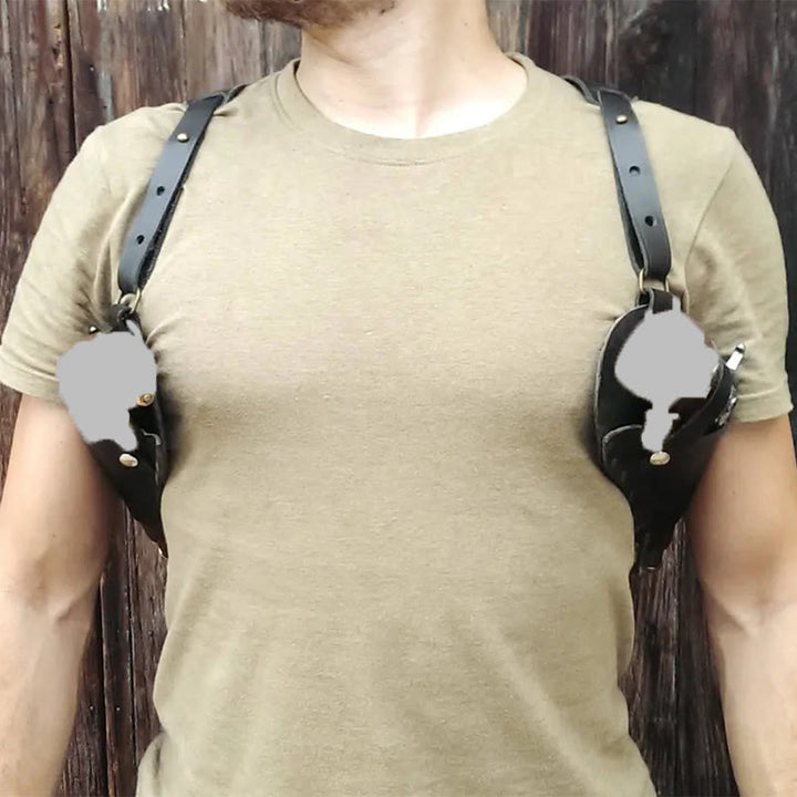 Leder Schulterholster für Männer Frauen Retro Kostüm Theater Requisite