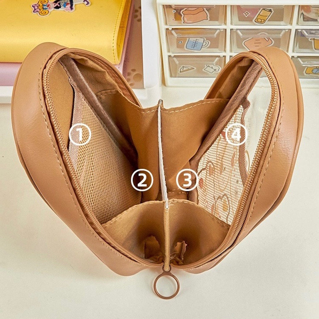 Federmäppchen für Studenten, einfache transparente Federtasche im vertikalen Stil