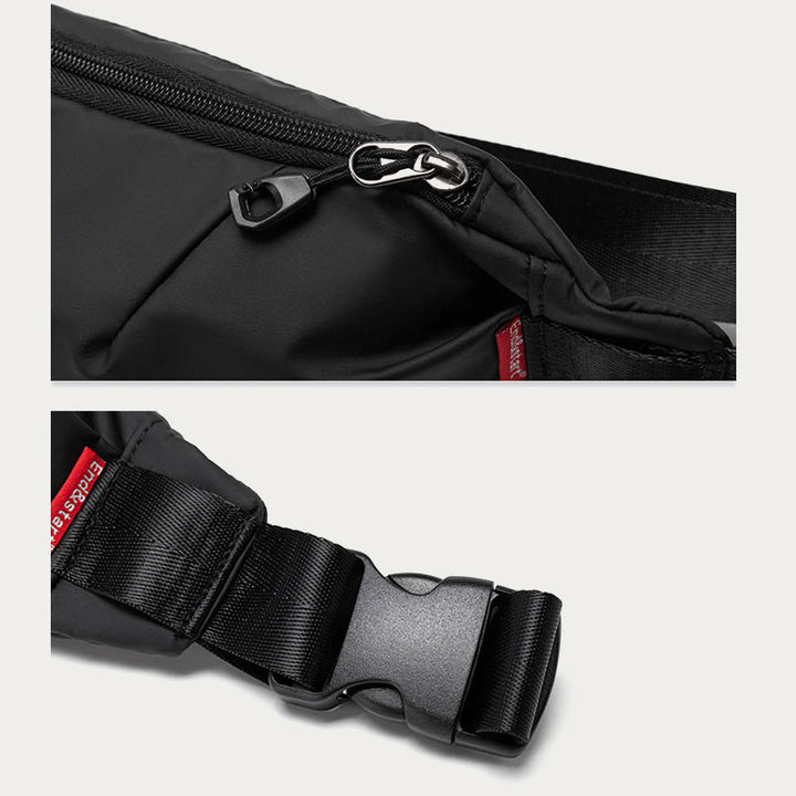 Schultertasche für Herren, schmale, leichte Brusttasche aus Oxford-Gewebe für Mobiltelefone