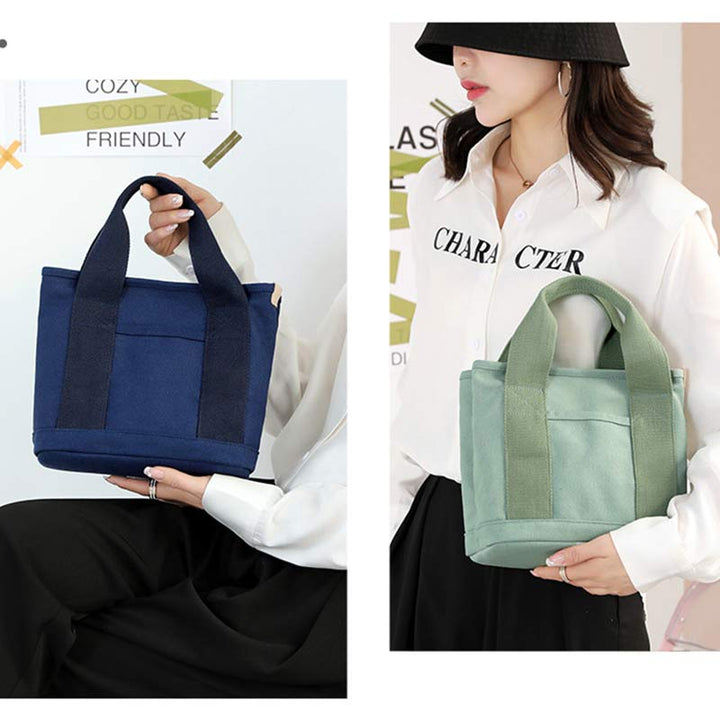 Handtasche mit mehreren Taschen für Damen, lässige Tragetasche aus Canvas, Geldbörse für den täglichen Gebrauch