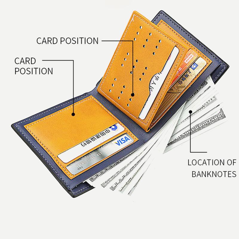 Slimfold-Geldbörse für Herren mit extra großer Kapazität, Passhülle, langlebigen Geldbörsen, Kartenhalter