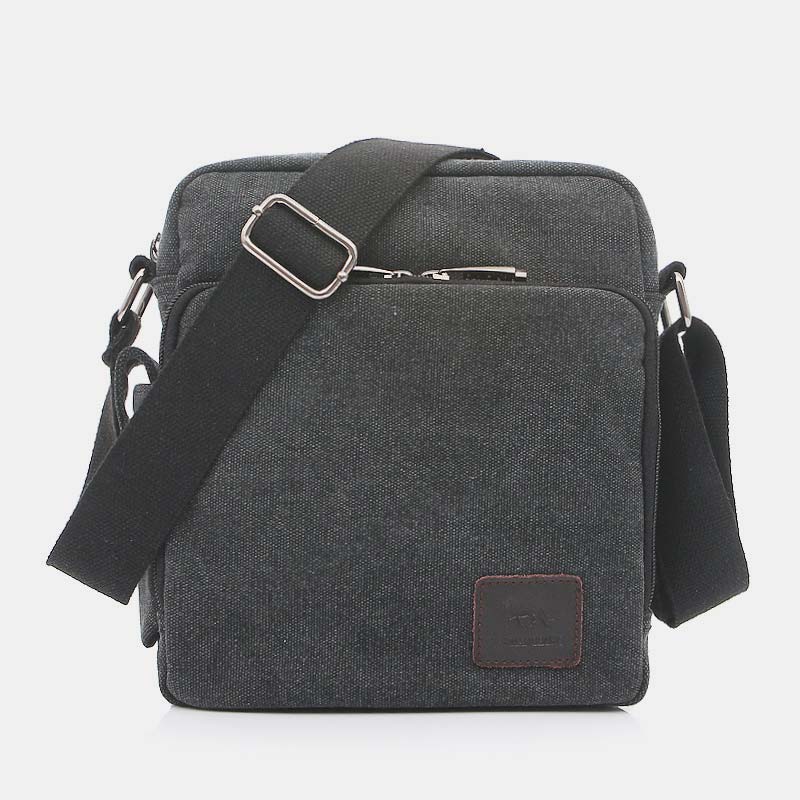 Vintage Canvas Mini Crossbody Umhängetasche Männer kleine Geldbörsen mit Multi-Slot