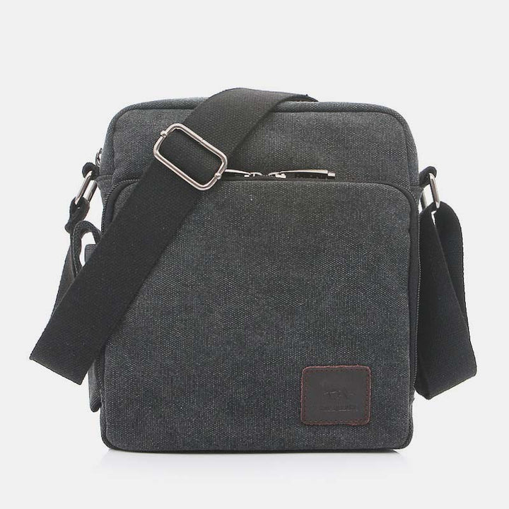 Vintage Canvas Mini Crossbody Umhängetasche Männer kleine Geldbörsen mit Multi-Slot