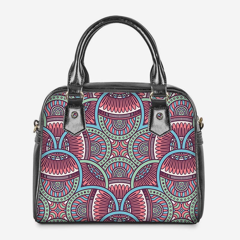 PU-Leder-Blumen-Geldbörsen Top-Griff-Tasche Crossbody Handtasche Satchel Taschen