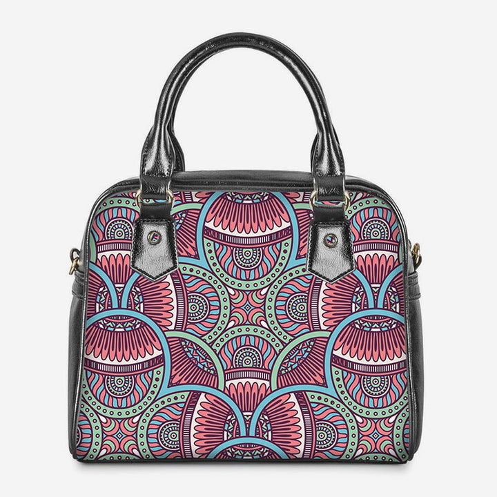 PU-Leder-Blumen-Geldbörsen Top-Griff-Tasche Crossbody Handtasche Satchel Taschen