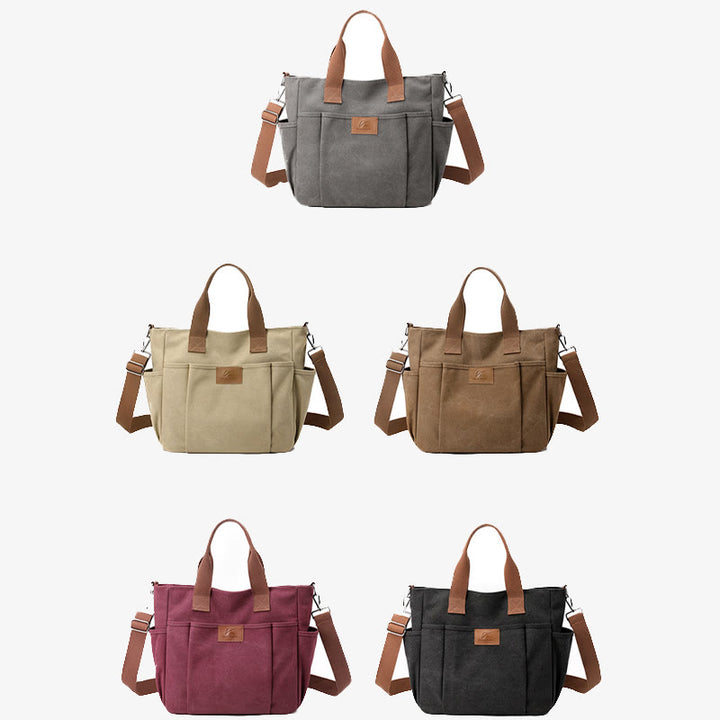 Damen Canvas Handtasche mit mehreren Taschen, wichtige Umhängetasche