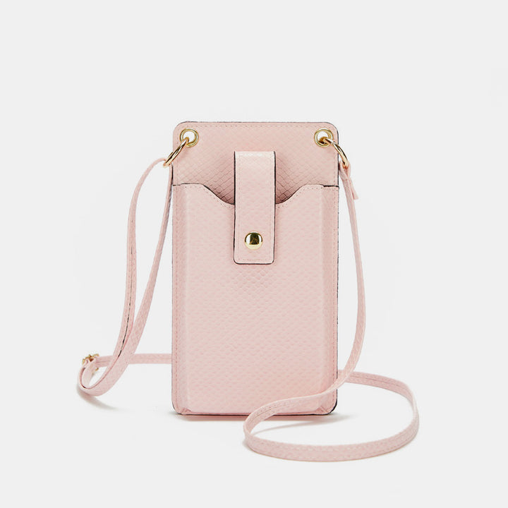Umhängetasche aus Leder für Damen, universelle Handytasche mit Kartenfächern