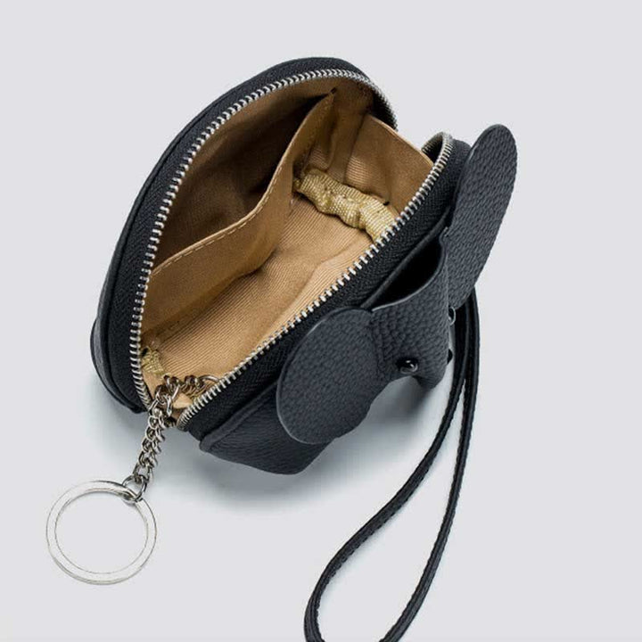 Damen Kleine Geldbörse Elefant Leder Geldbörse Wechselgeldbeutel Armband