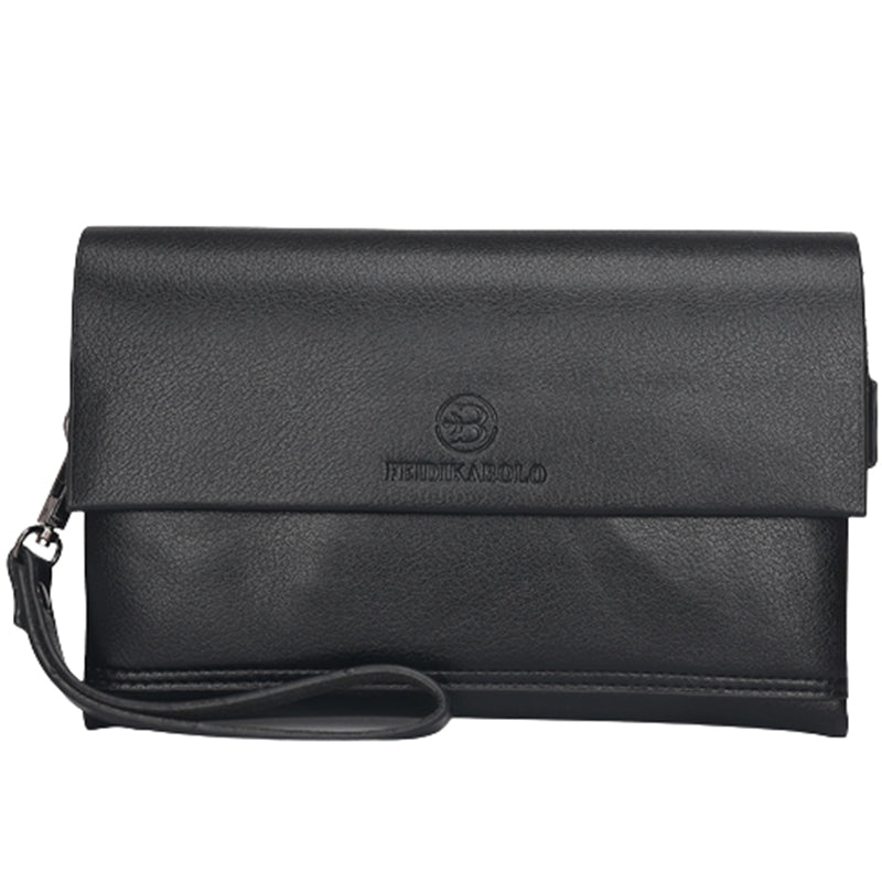 Leder-Clutch für Herren mit drei Fächern, Organizer, Handgelenktasche, Geldbörse