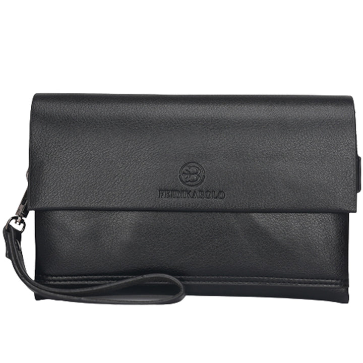 Leder-Clutch für Herren mit drei Fächern, Organizer, Handgelenktasche, Geldbörse