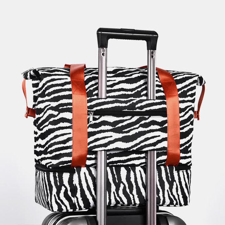 Reisetasche für Damen, Sport-Handtasche mit Nassfach, Schuhfach