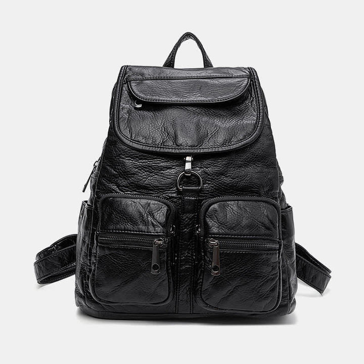 Weicher Leder-Reiserucksack, kleiner, wasserdichter, lässiger Tagesrucksack für Damen