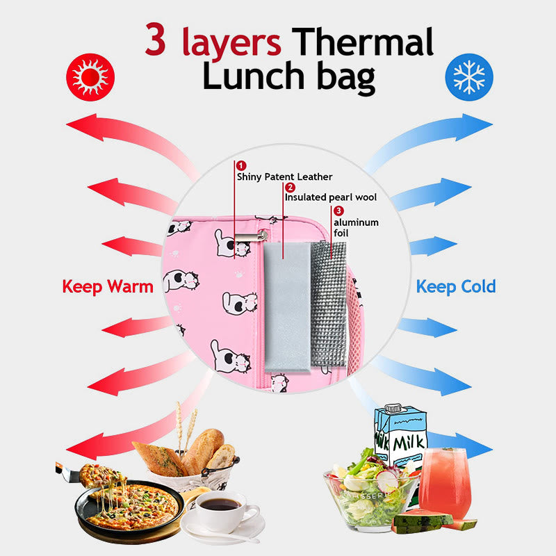 Lunchtasche für Kinder, süße Mini-Umhängetasche, Thermotasche