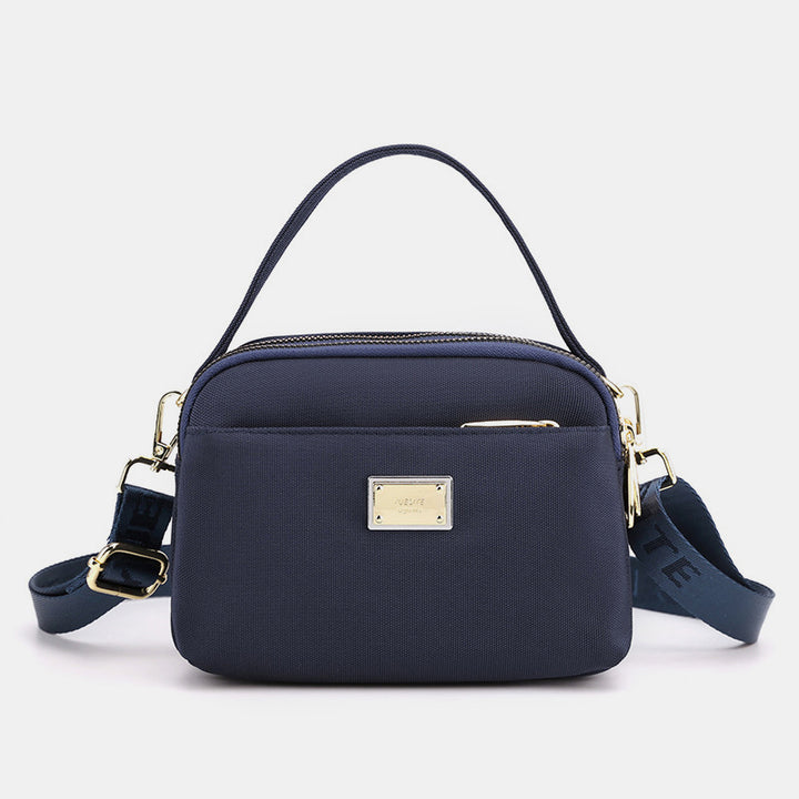Leichte Umhängetasche aus Nylon mit mehreren Taschen für Damen, 3-lagig