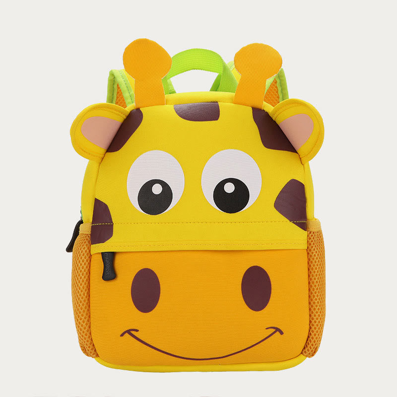 Rucksack für Kinder, süßes Cartoon-Tiermuster, Nylon, Schultasche