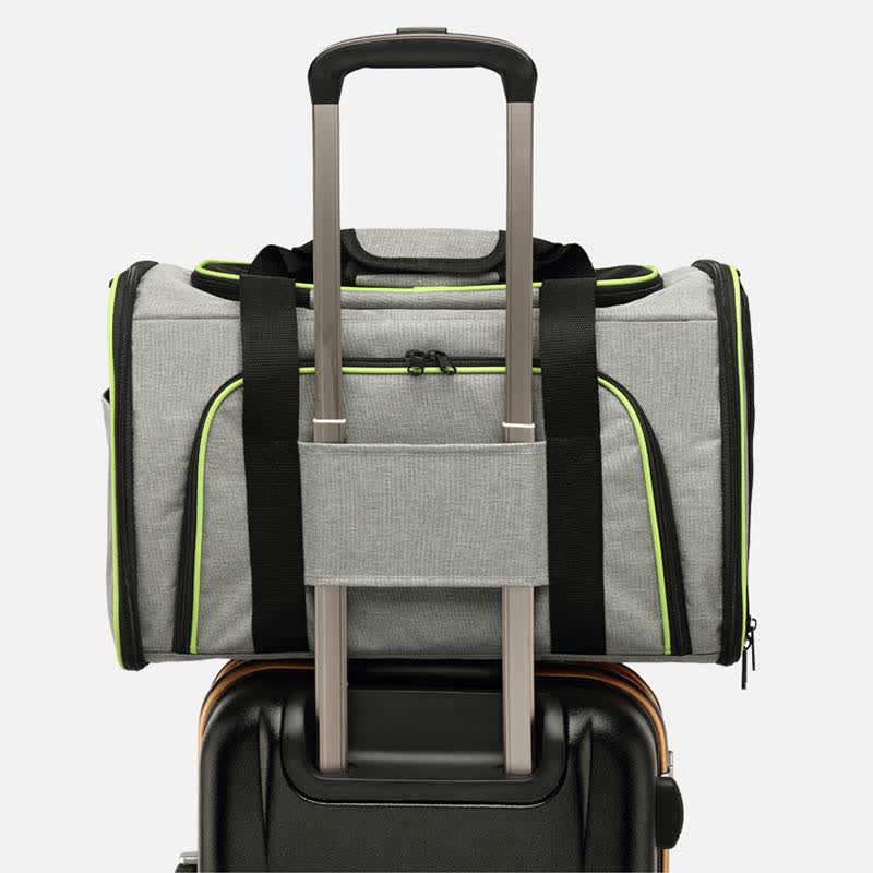 Erweiterbare Haustiertragetasche, tragbare, weiche Reisetasche für Haustiere mit belüftetem Design
