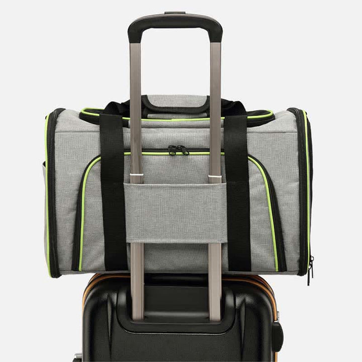 Erweiterbare Haustiertragetasche, tragbare, weiche Reisetasche für Haustiere mit belüftetem Design