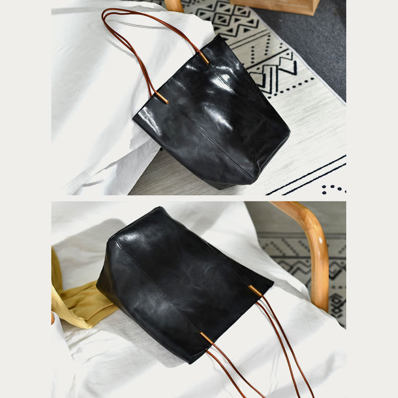 Handgemachte Einkaufstasche für Frauen große Kapazität Retro einfache Tasche