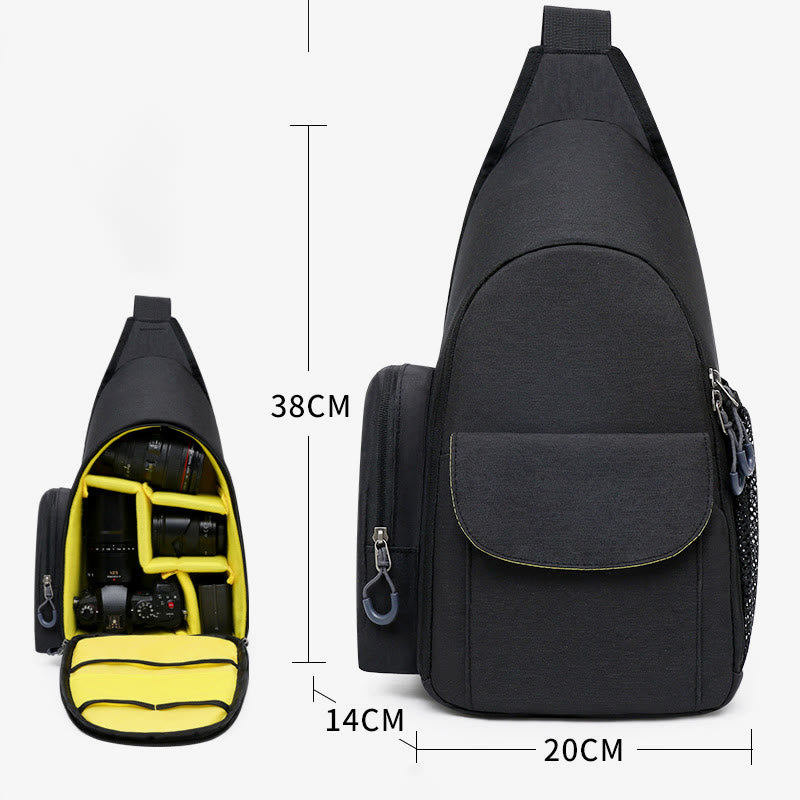 SLR-Digitalkameratasche für den Außenbereich, robuste Brusttasche aus Nylon