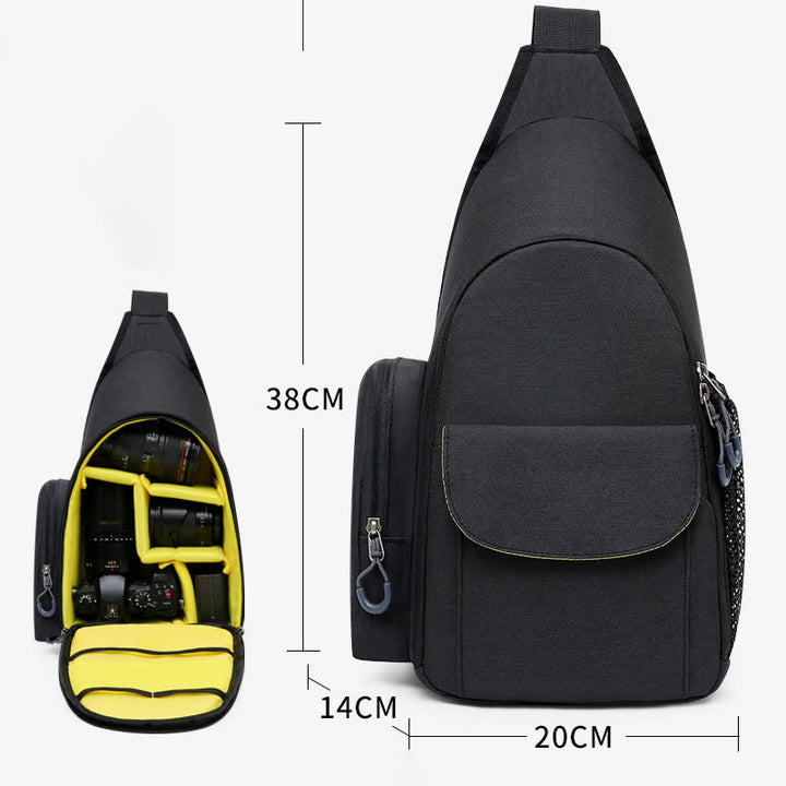 SLR-Digitalkameratasche für den Außenbereich, robuste Brusttasche aus Nylon