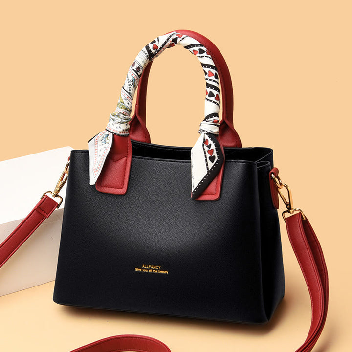 Elegante Handtasche für Damen, abnehmbarer Seidengriff, Umhängetasche für Damen