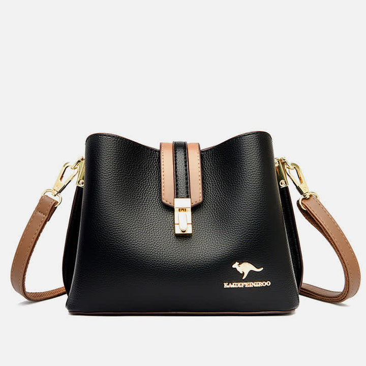 Umhängetasche für Damen, großzügige Schultertasche aus PU-Leder