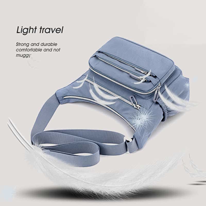Leichte Nylon-Geldbörse mit mehreren Taschen für Damen, multifunktionale Umhängetasche
