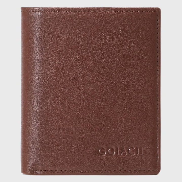 Herren Vertikale Brieftasche RFID Blocking Bifold Leder Sanfte Geldbörse