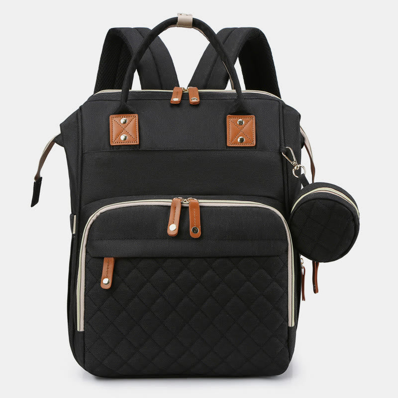 Multifunktionale Mama-Tasche mit Kinderbett, einfacher wasserdichter Oxford-Rucksack