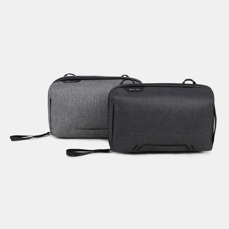 Leichte Aufbewahrungstasche mit Reißverschluss und mehreren Steckplätzen, tragbarer Organizer für Elektronikartikel, Make-up-Tasche