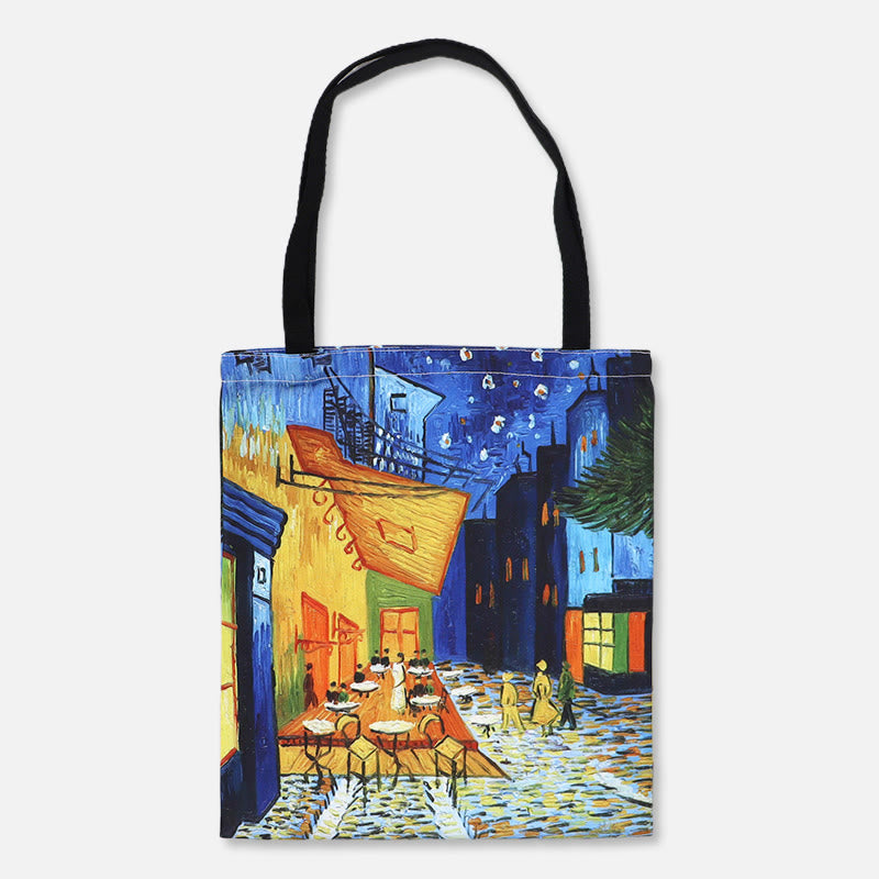 Schultertasche für Frauen mit Sternenhimmel, Ölgemälde, Leinwand, Strand