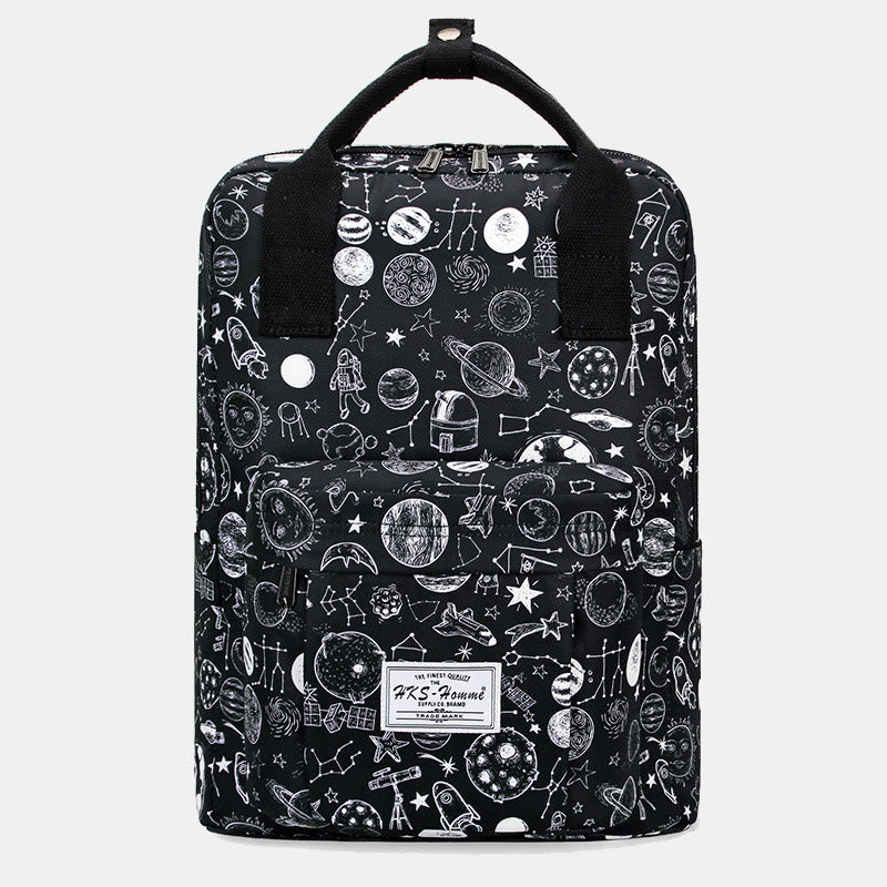 Mehrfarbig bedruckter Laptop-Rucksack, 15,6 Zoll, College-Schule, Büchertasche, Reise-Tagesrucksack