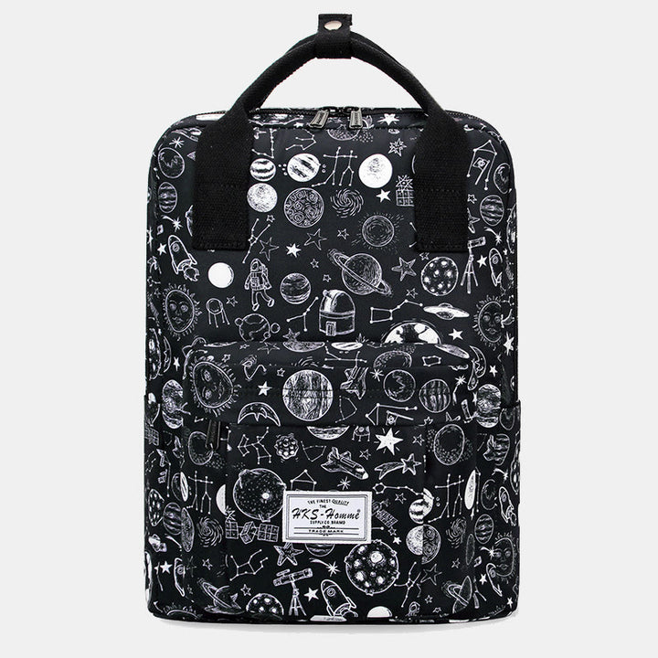 Mehrfarbig bedruckter Laptop-Rucksack, 15,6 Zoll, College-Schule, Büchertasche, Reise-Tagesrucksack