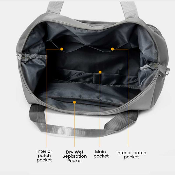 Tragbare Reisetasche mit großem Fassungsvermögen für Damen und Herren, faltbare Reisehandtasche