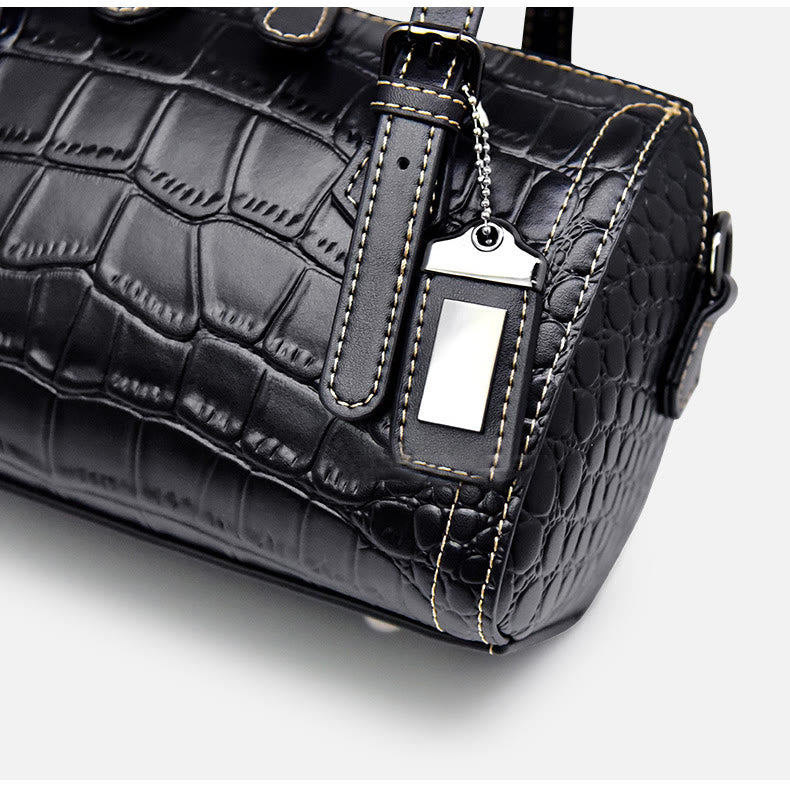 Krokodildruck Leder Handtasche Business Commuter Damen Umhängetasche