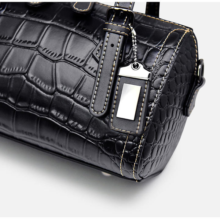 Krokodildruck Leder Handtasche Business Commuter Damen Umhängetasche