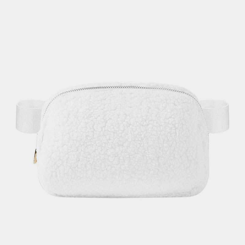 Leichte Hüfttasche für Damen und Herren, weiche und warme Schultertasche aus Plüsch