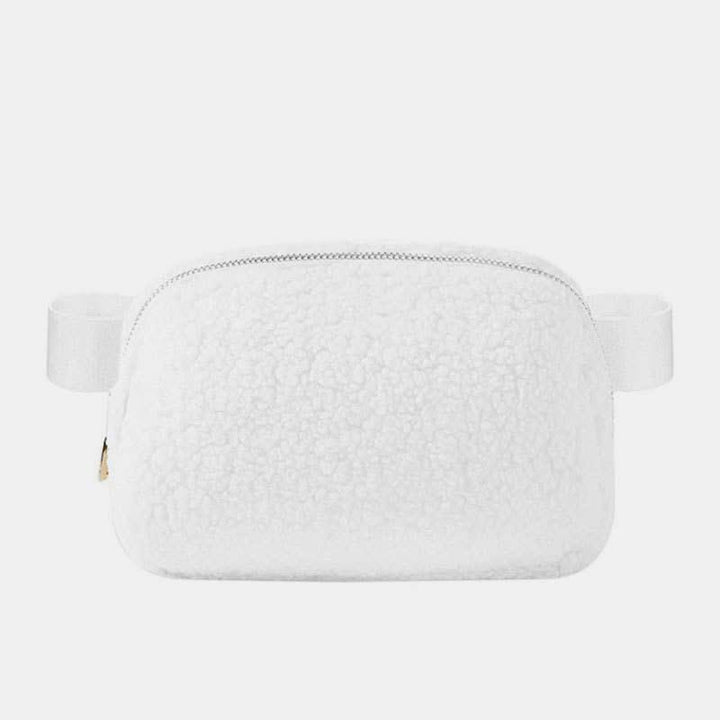 Leichte Hüfttasche für Damen und Herren, weiche und warme Schultertasche aus Plüsch