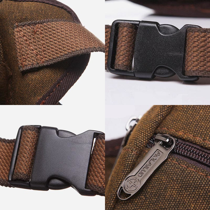 Retro-Beintasche für Herren, Outdoor-Sport, Umhängetasche aus Canvas