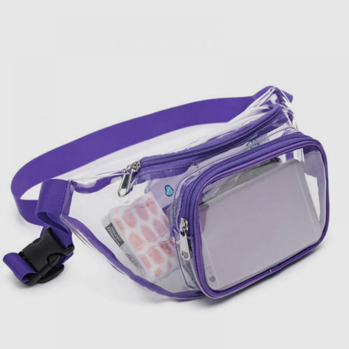 Gürteltasche für Damen, zum Laufen im Freien, Fitness, wasserdichte PVC-Tasche