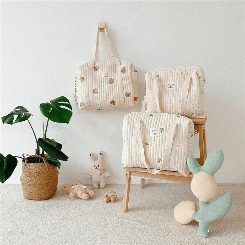 Große Kapazität Reine Baumwolle Mama Tasche Baby Wickeltasche für Babypflege