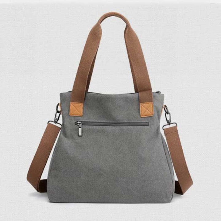 Handtasche aus Canvas mit Blumendruck für Damen, Henkeltasche oben, Umhängetasche