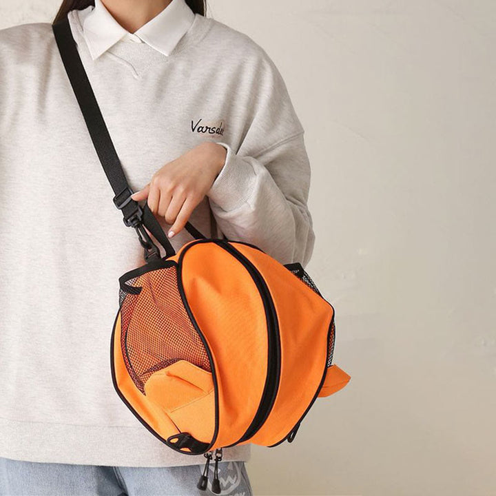 Runde Oxford-Basketball-Aufbewahrungstasche, tragbare Outdoor-Sport-Trainingstasche
