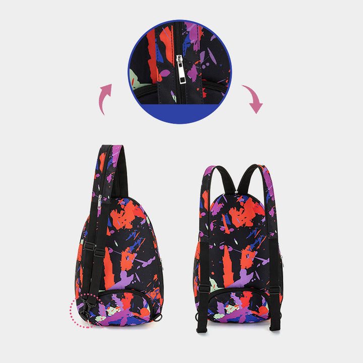 Schlägertasche für Teenager, bunt bedruckt, wasserdicht, Oxford-Sporttasche